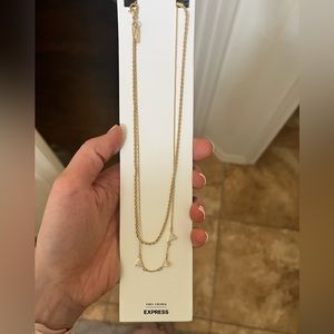 Brand new double chain gold necklace